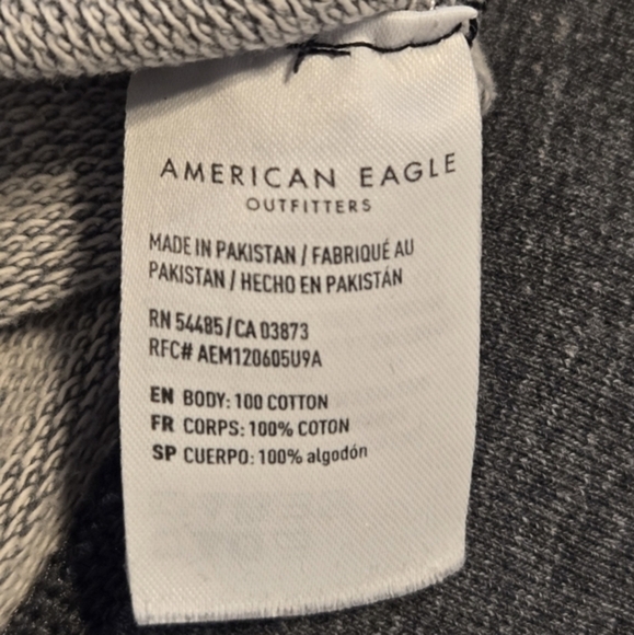 American Eagle Men's Colorblock‎ Logo Hoodie Pullover Sweatshirt Medium - Picture 9 of 13